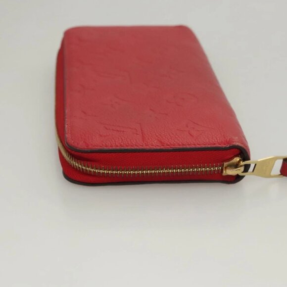 LOUIS VUITTON Monogram Empreinte Zippy Wallet Red M60737 LV Auth - Picture 10 of 12